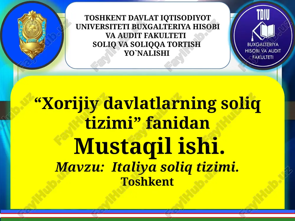 italiya soliq tizimi — ZIP