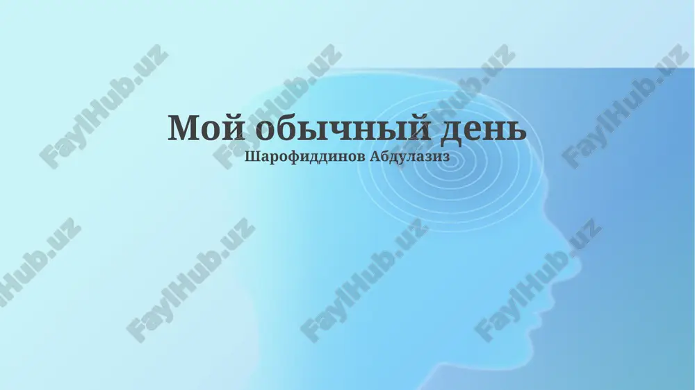 мой обычный день — PPTX