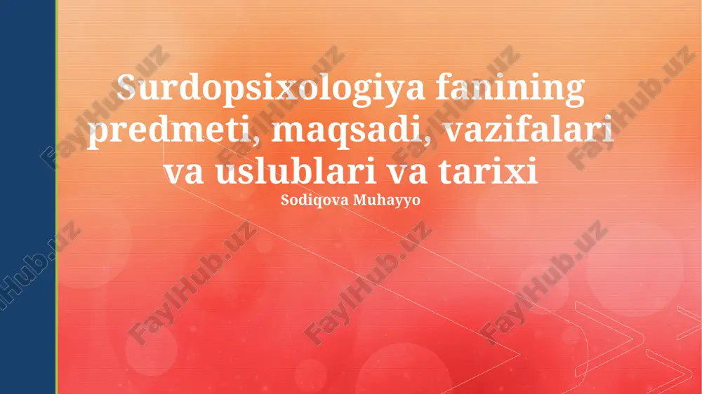 surdopedagogika — PPTX