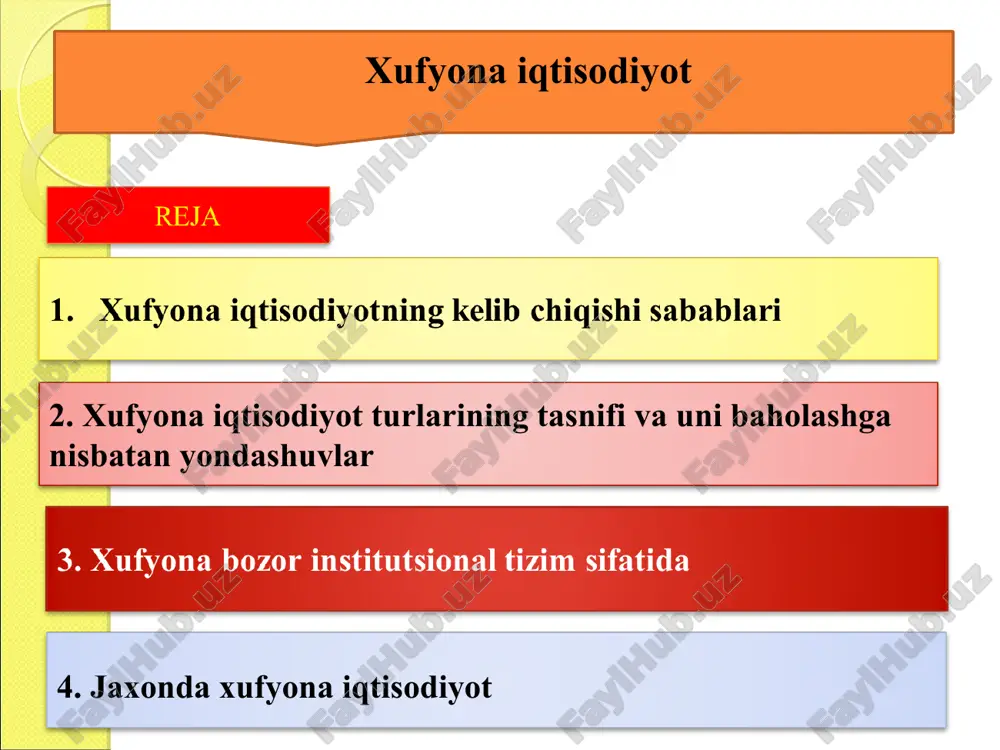 xufyona iqtisodiyot — PPTX