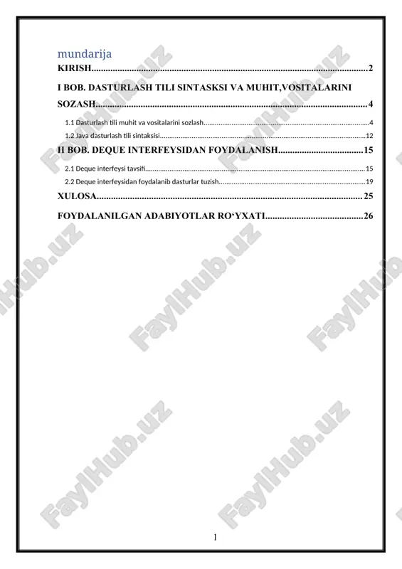dasturlash tili — DOCX