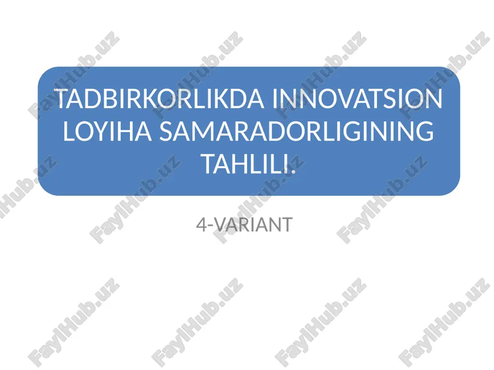 innovatsiyalar — PPTX