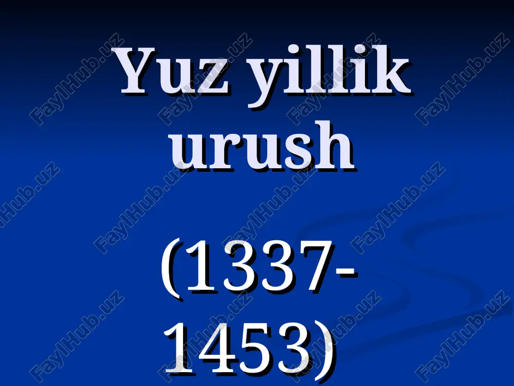 yuz yillik urush — ZIP