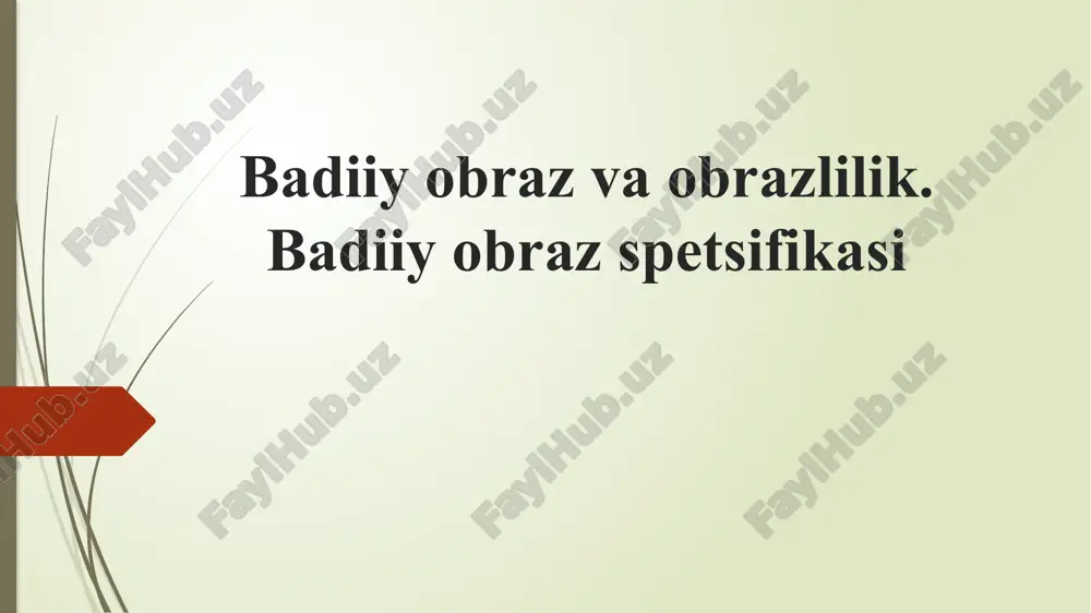 badiiy obraz va obrazlilik. badiiy obraz spetsifikasi. — ZIP