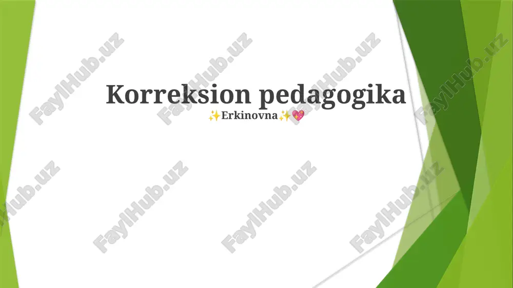 korreksion pedagogika — PPTX