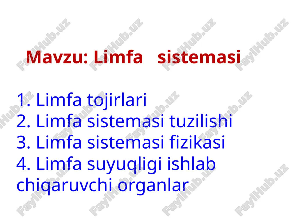 limfa sistemasi — PPTX