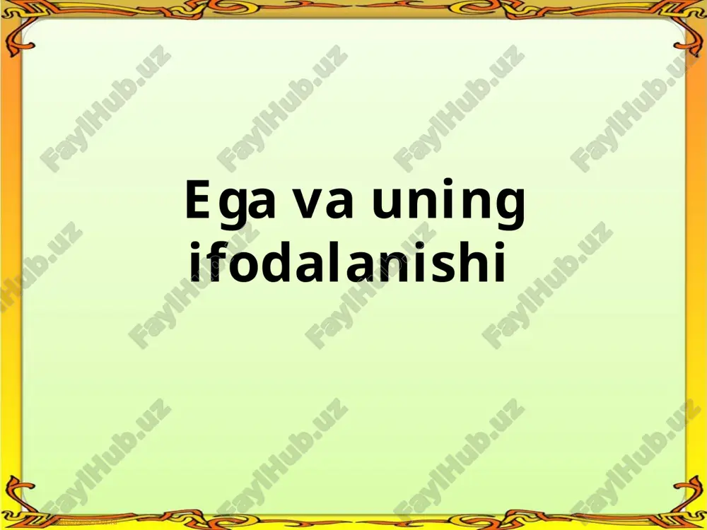 ega va uning ifodalanishi — ZIP
