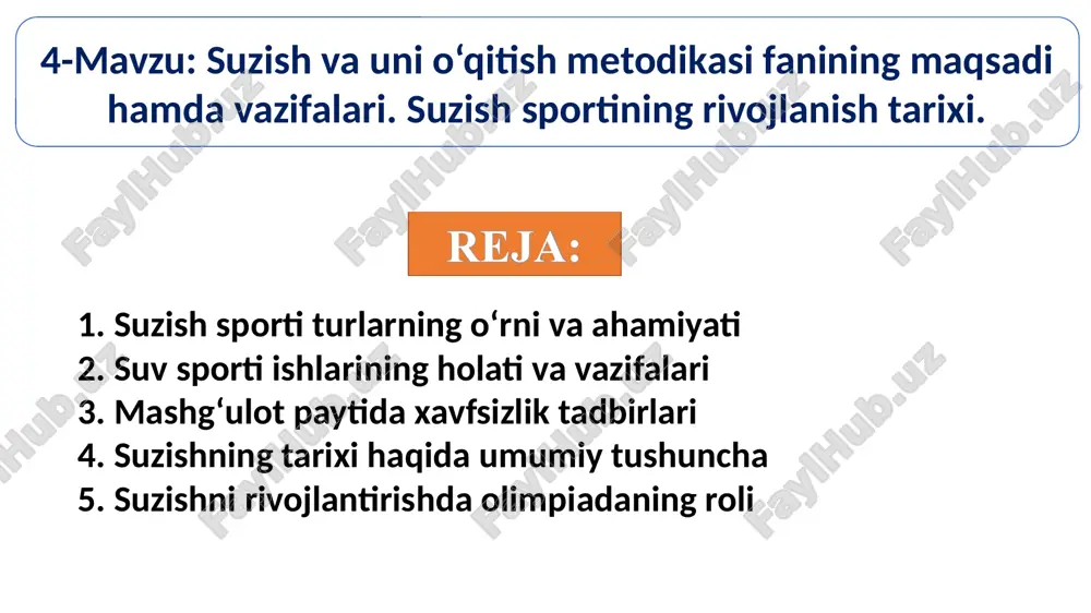 suzish va uni oʻqitish metodikasi — PPTX