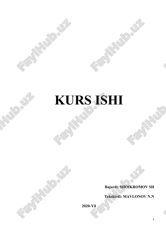 kurs ishi — DOCX