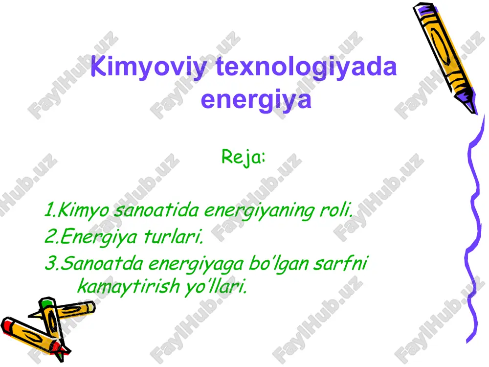 kimyoviy texnologiyada energiya — ZIP