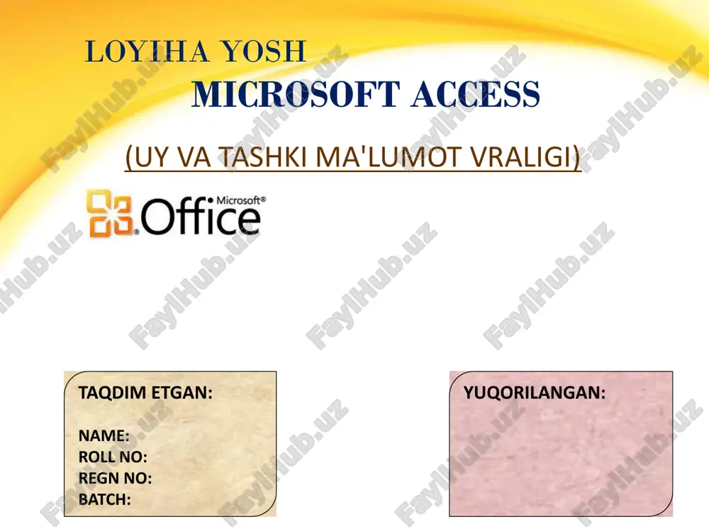 microsoft access — PPTX