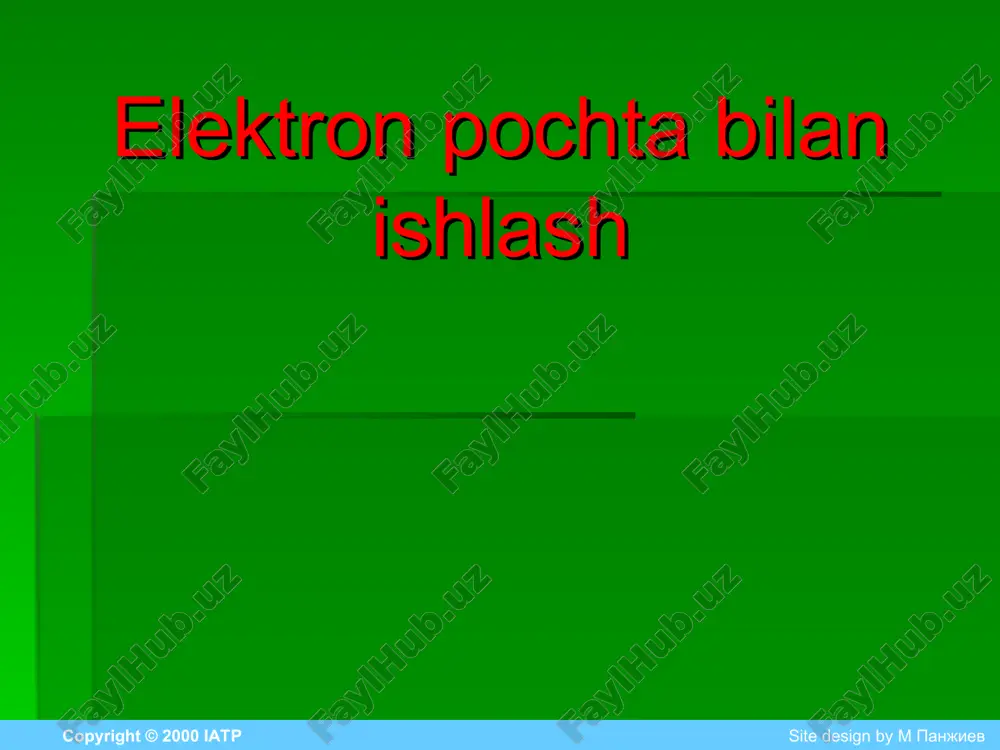 elektron pochta bilan ishlash — ZIP