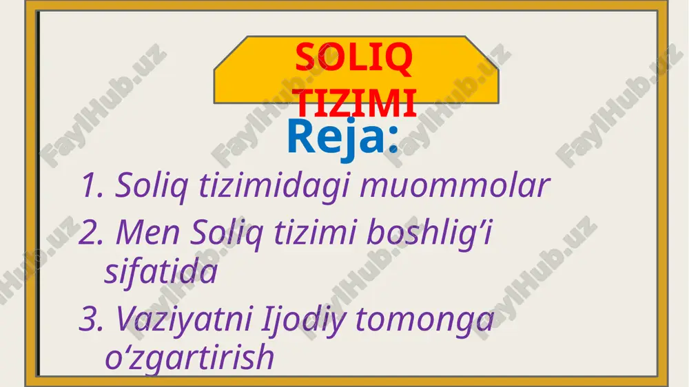 soliq tizimi — ZIP