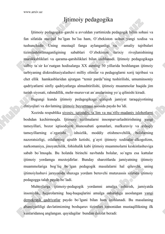ijtimoiy pedagogika — ZIP