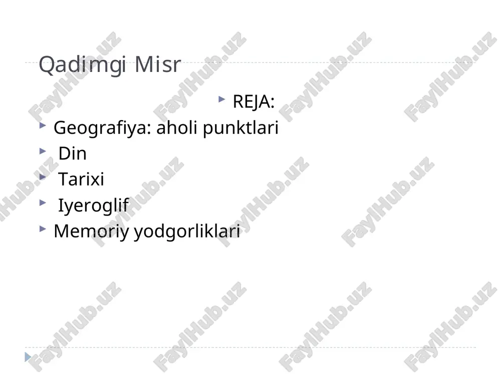 qadimgi misr — PPT