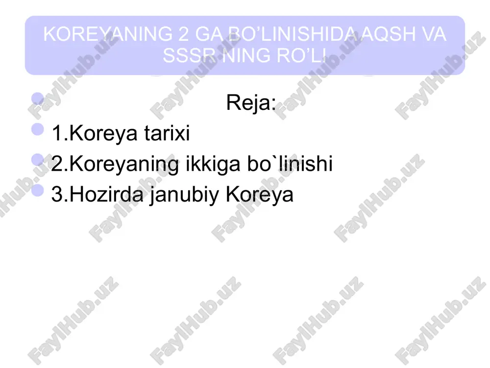 koreya tarixi — PPTX