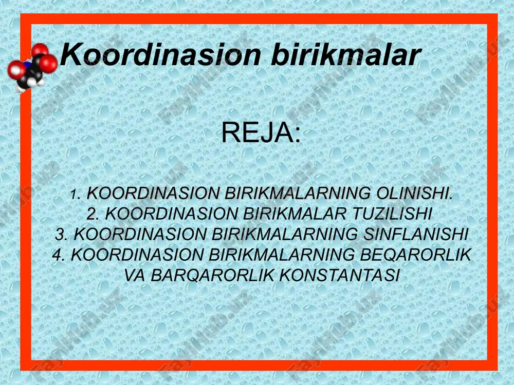 koordinasion birikmalar — ZIP