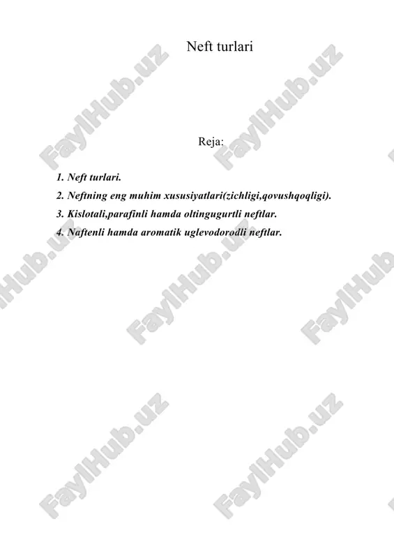 neft turlari — ZIP