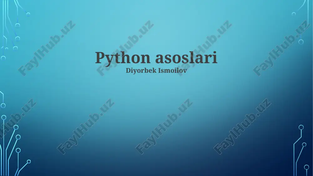 python asoslari — PPTX