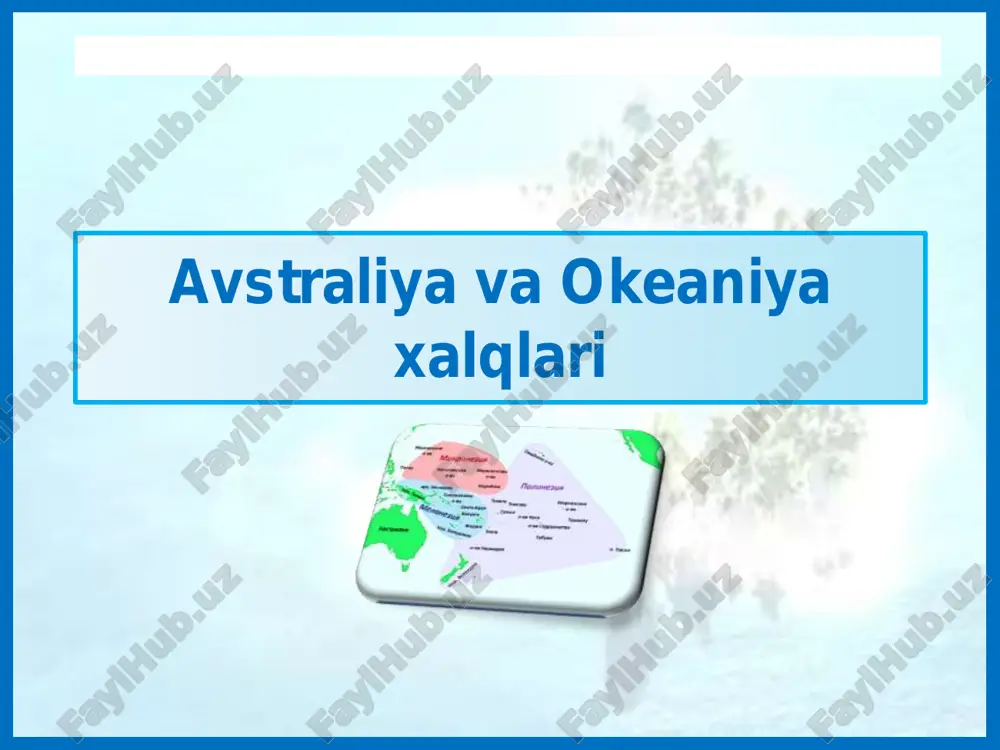 avstraliya va okeaniya xalqlari — PDF