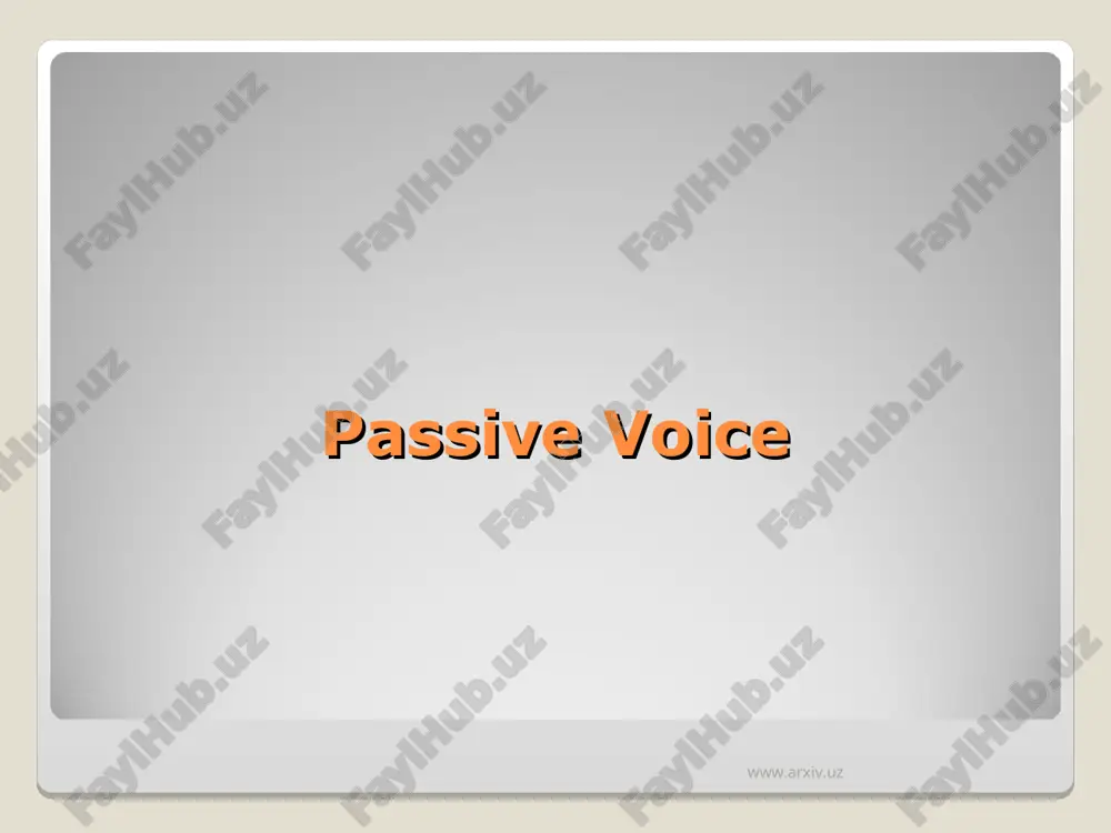 passive voice — ZIP