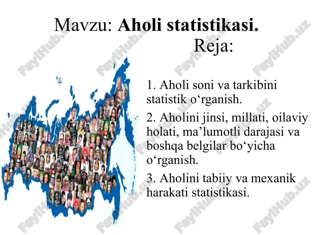aholi statistikasi — PPTX