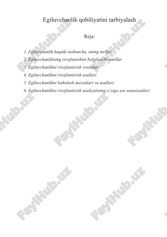 egiluvchanlik qobiliyatini tarbiyalash — ZIP