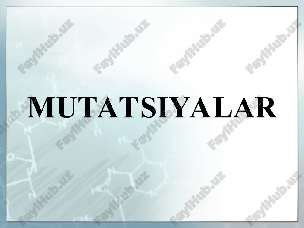 mutatsiyalar — PPT
