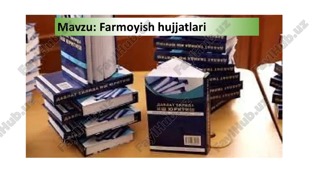 farmoyish hujjatlari — ZIP