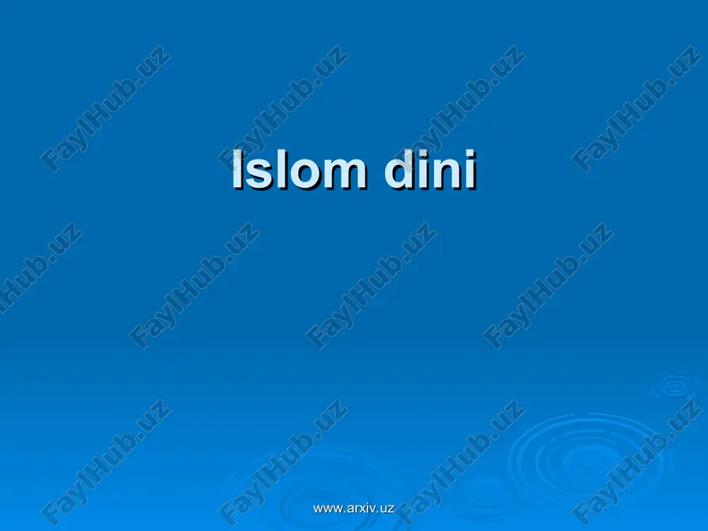 islom dini — PPT