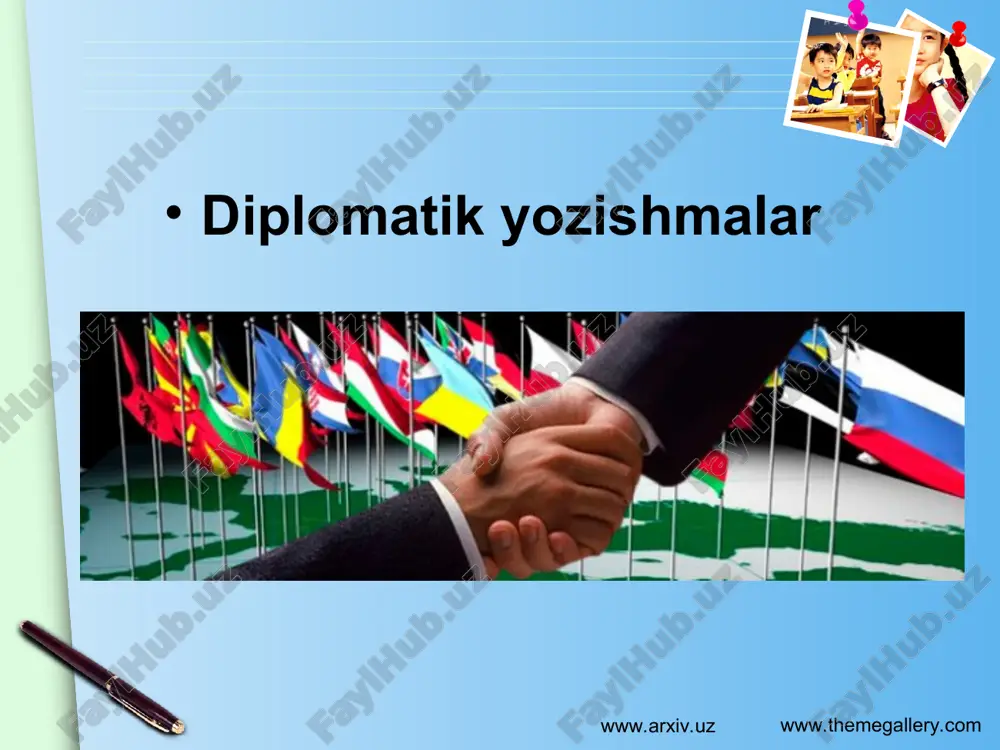 diplomatik yozishmalar — ZIP