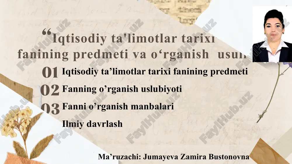 iqtisodiy ta’limotlar tarixi — PPTX