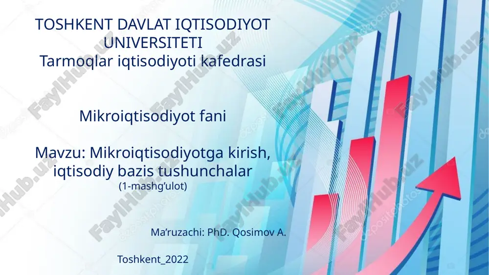 mikroiqtisodiyot fani — PPTX