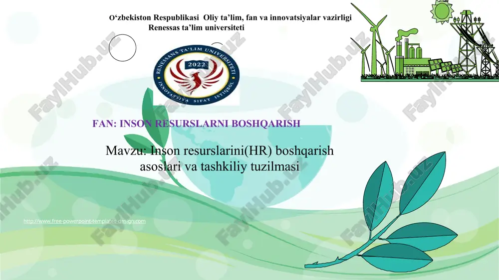 inson resurslarini boshqarish — DOC