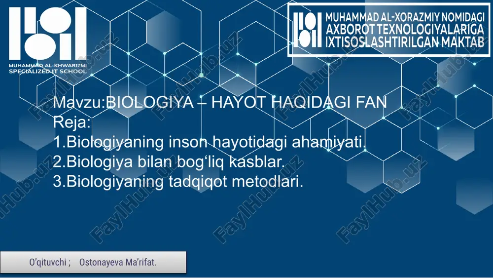 biologiya-hayot haqidagi fan — ZIP
