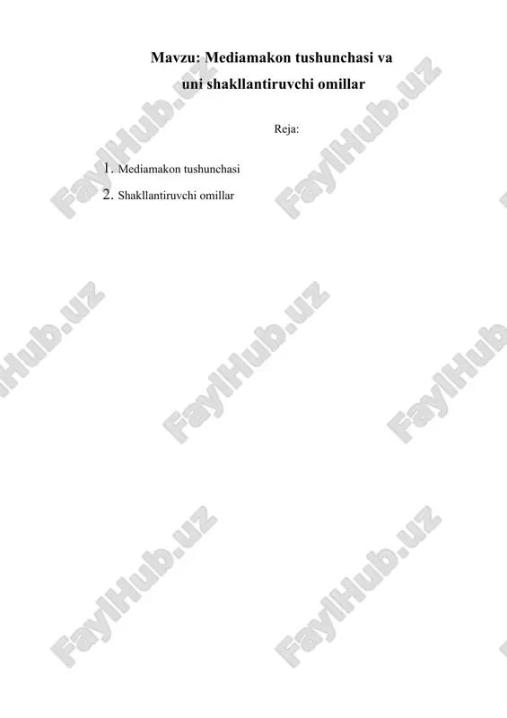 media savodxonlik — DOCX