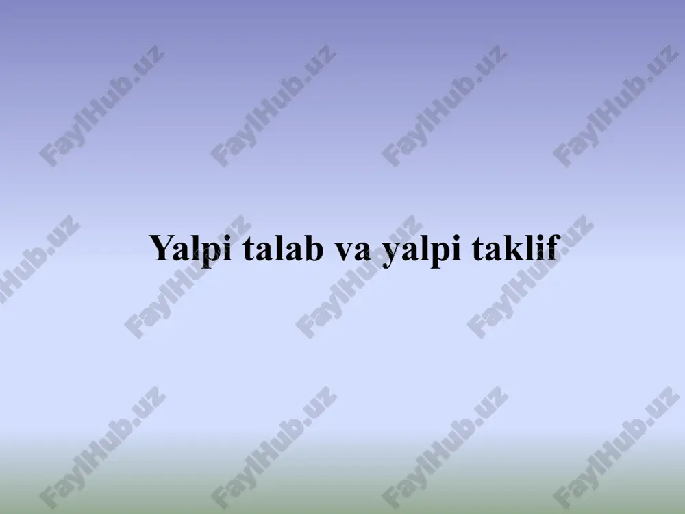 yalpi talab va yalpi taklif — ZIP