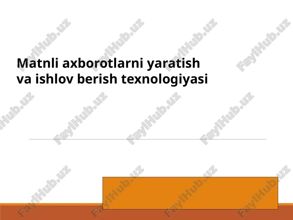 ms word dasturi — PPTX