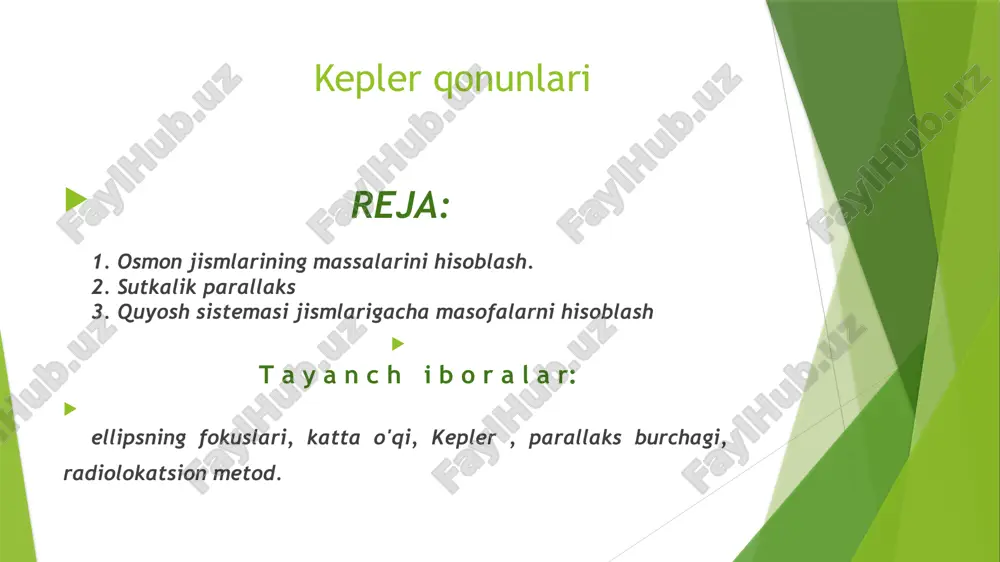 kepler qonunlari — ZIP