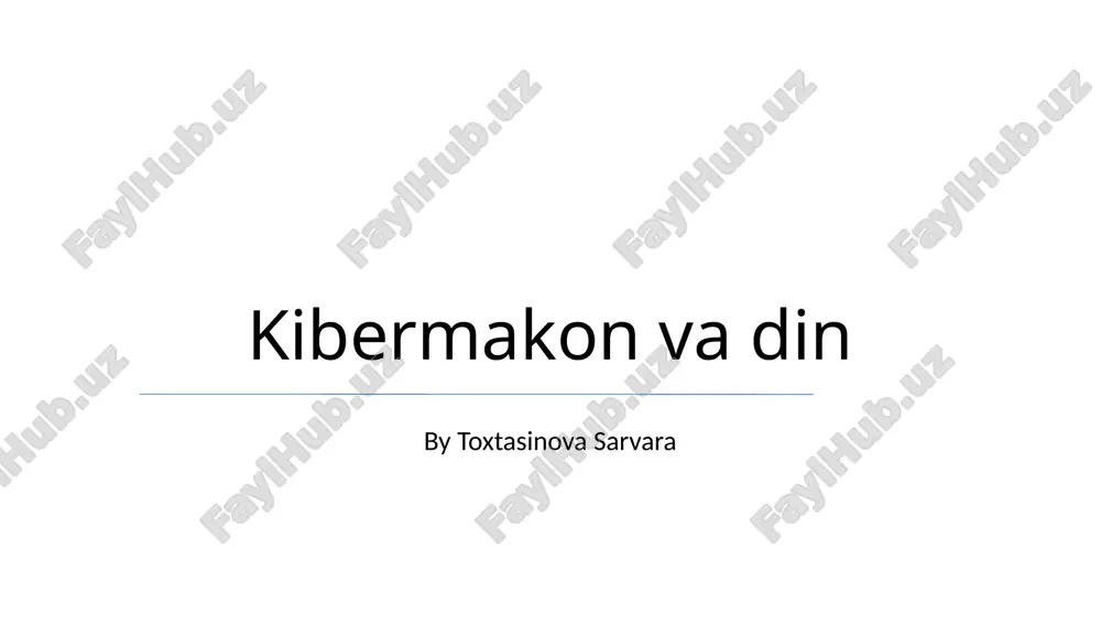 kibermakon va din — PPTX