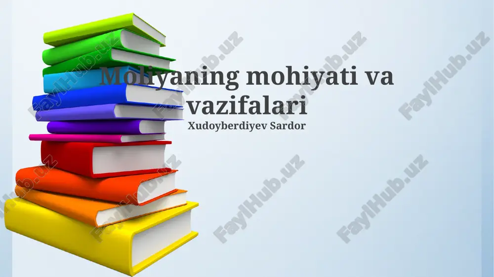 moliyaning mohiyati va vazifalari — PPTX