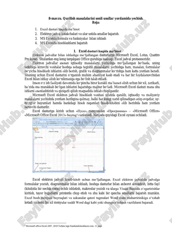 microsoft excel — PDF
