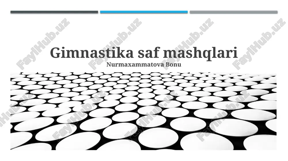 gimnastika. saf mashqlari — PPTX