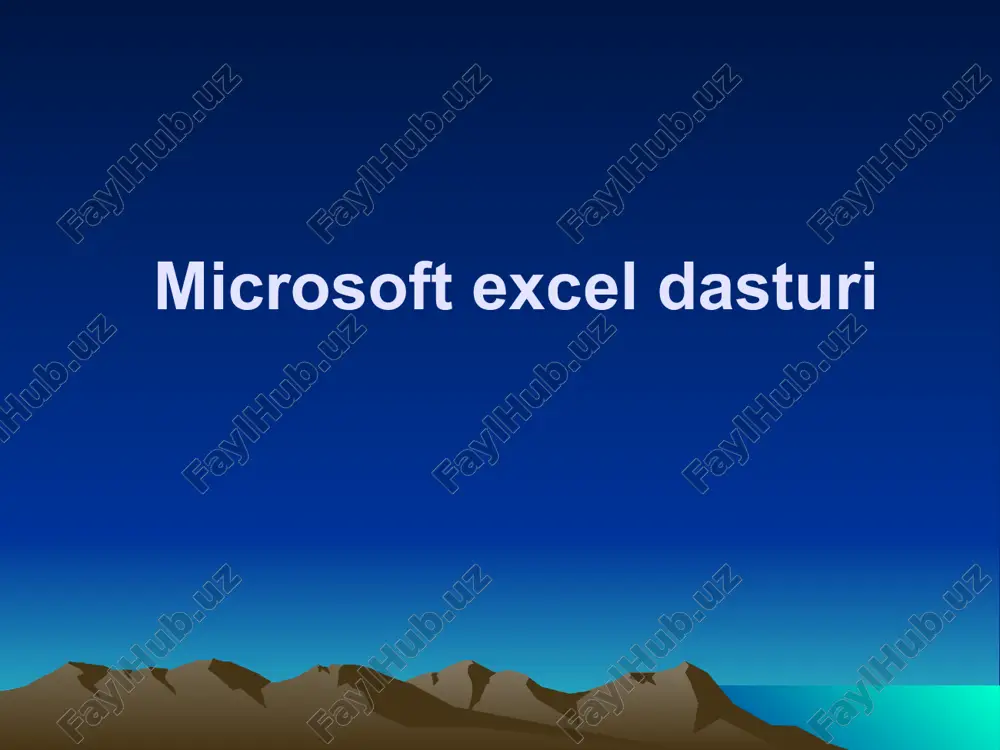 microsoft excel dasturi — ZIP