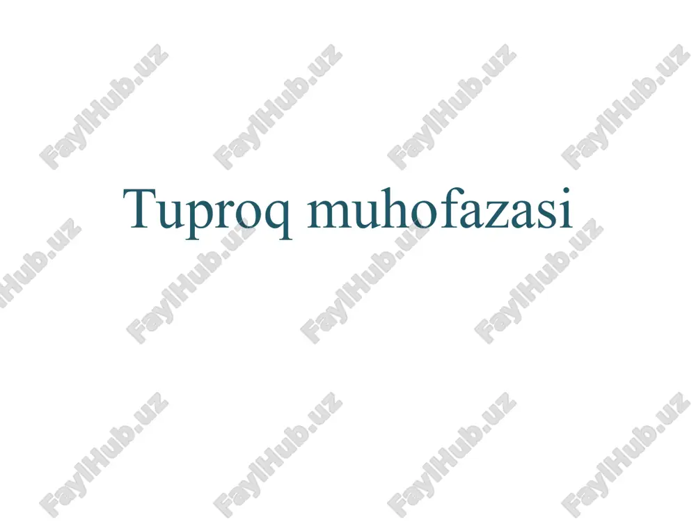 tuproq muhofazasi — ZIP