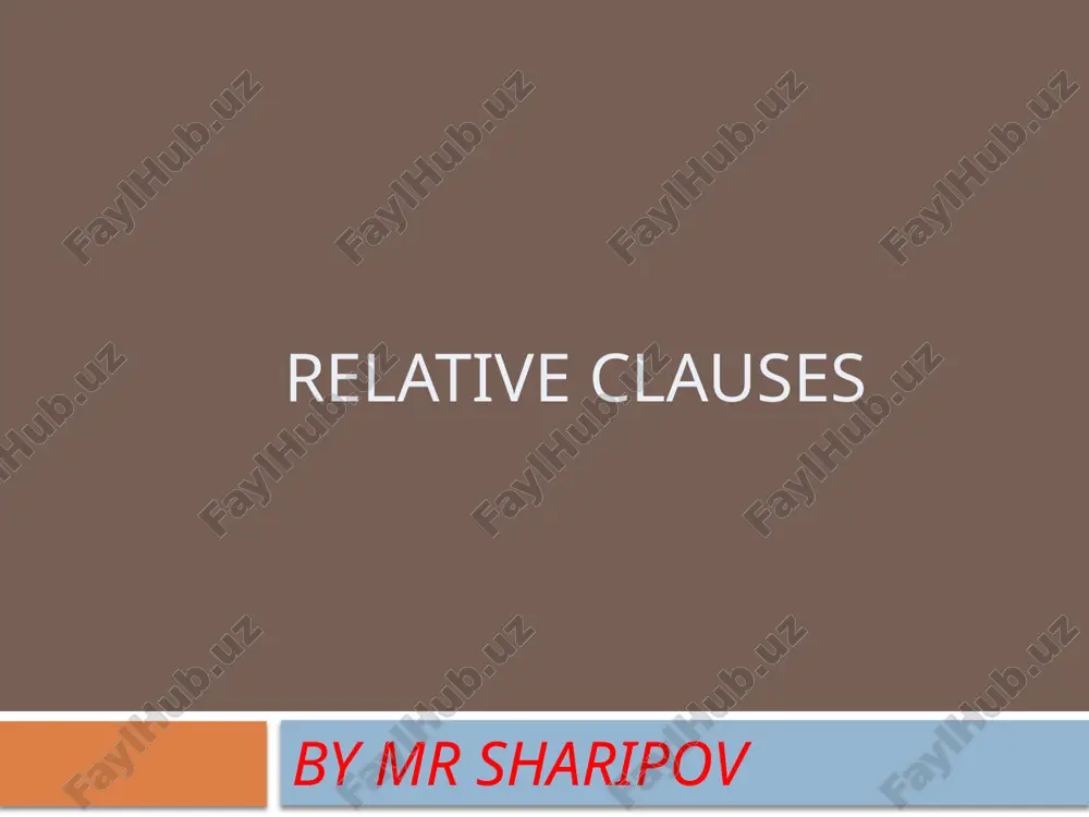 relative clauses — PPTX