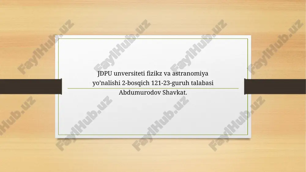 hadis ilmi va uning tarbiyaviy ahamiyati — PPTX