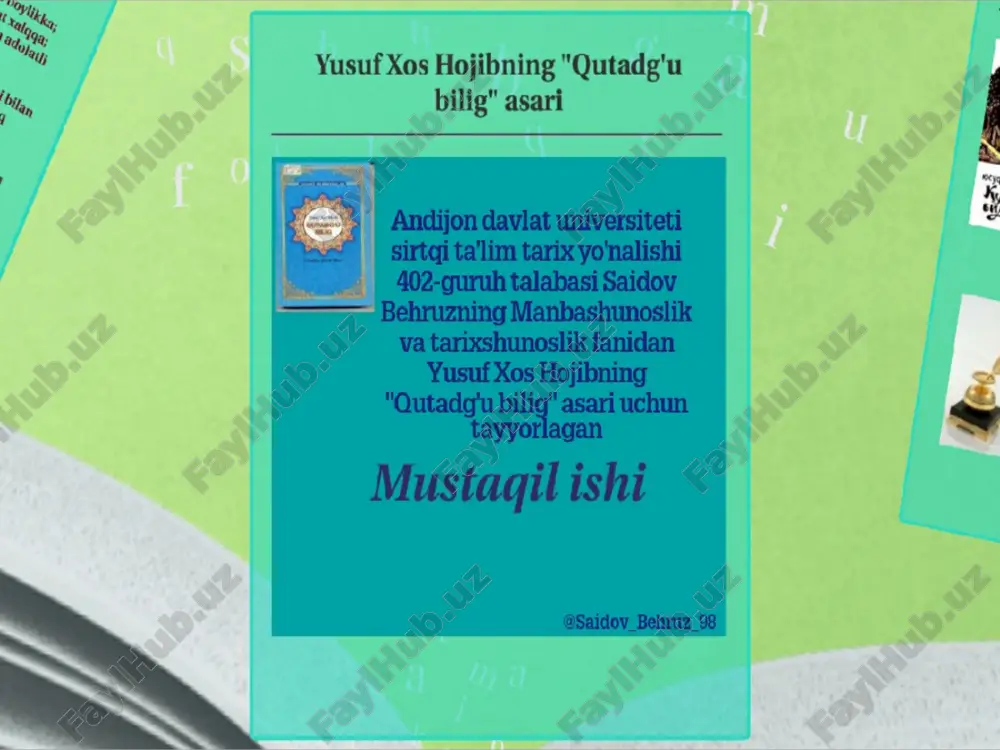qutadg'u bilig — PPTX