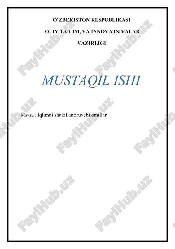 iqlimshunoslik — DOCX