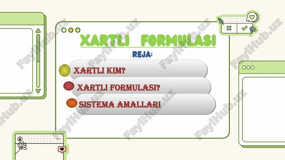 xartli formulasi — PPTX